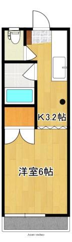 メゾンパル(1K/2階)の間取り写真