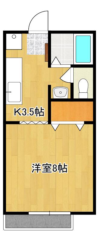 コンフォートハイツ斉藤(1K/1階)の間取り写真