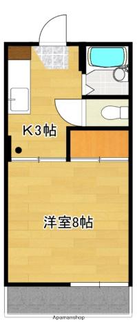 POINTONE(1K/2階)の間取り写真