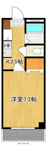 メゾン21Ⅱ(1K/3階)の間取り写真