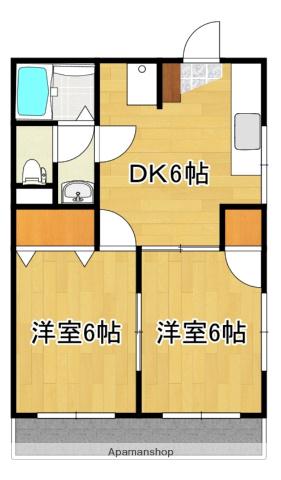 エトス石和(2DK/3階)の間取り写真