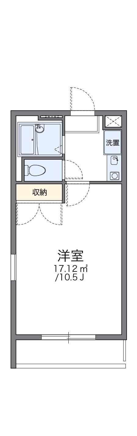 レオパレスIRIS(1K/1階)の間取り写真