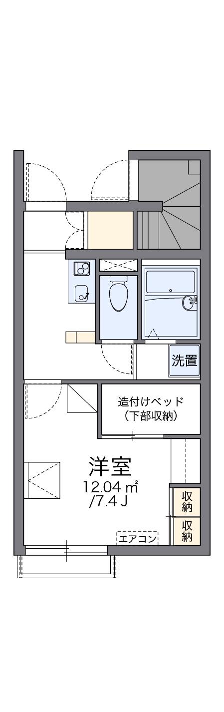 レオパレスプレズント コマイ(1K/1階)の間取り写真