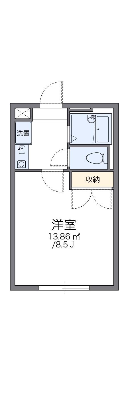 レオパレス向田(1K/1階)の間取り写真