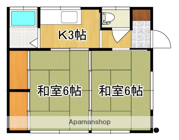 中央本線 石和温泉駅 徒歩24分 1階建 築54年(2K)の間取り写真