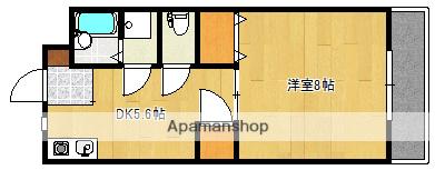 サンハイツ長田(1DK/2階)の間取り写真