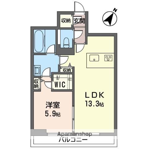 シャーメゾンPRIMEプラスⅡ(1LDK/1階)の間取り写真