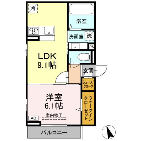 CAREER POCKET A(1LDK/3階)の間取り写真