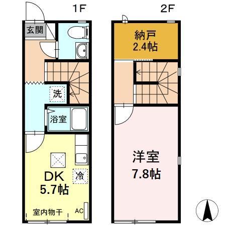 エスポワール・Ｎ　Ａ(1DK)の間取り写真