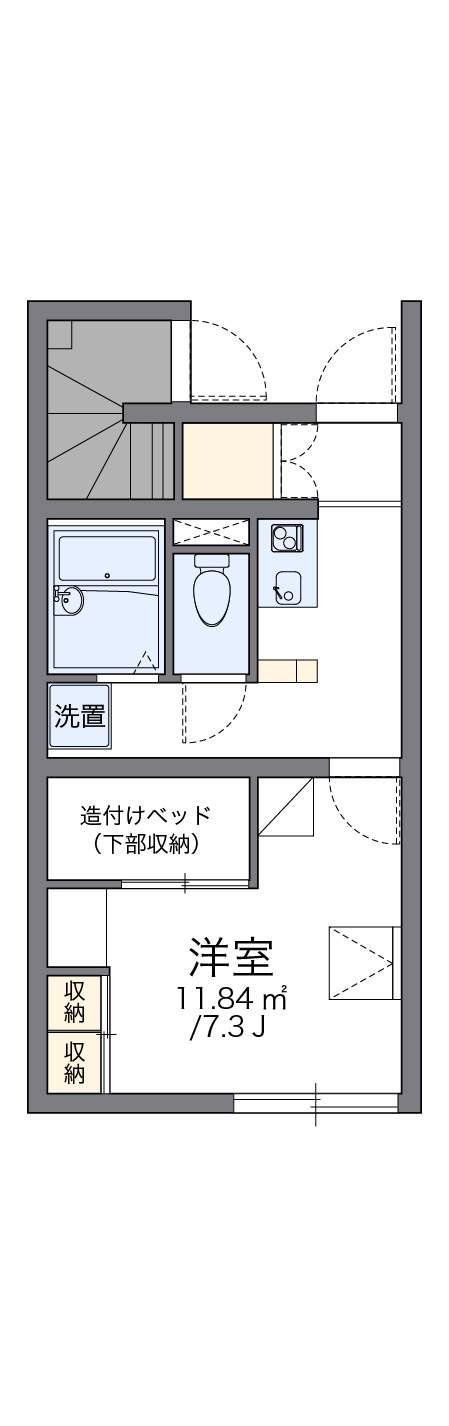 レオパレスPASTORAL(1K/1階)の間取り写真