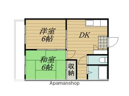 福島アパート(2DK/2階)の間取り写真