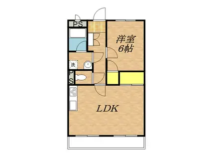 リンピア泰座(1LDK/2階)の間取り写真