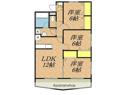 ハミルトングレイス(3LDK/2階)の間取り写真