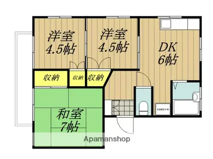 ハイツ唐沢2(3DK/2階)の間取り写真