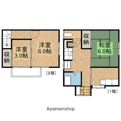 佐々木アパート(3K/2階)の間取り写真