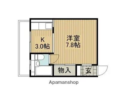 レイクサイド西高木(ワンルーム/2階)の間取り写真
