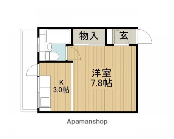 レイクサイド西高木(ワンルーム/2階)の間取り写真