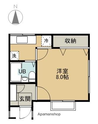 倉松宮田アパート(1K/2階)の間取り写真