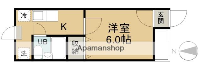 プチメゾン若里(1K/1階)の間取り写真