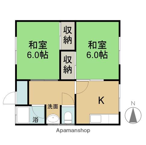塚田アパート(2K/1階)の間取り写真
