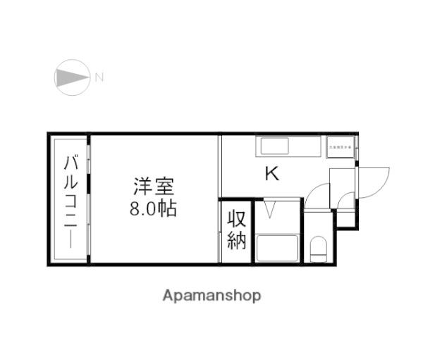 シティーハイツヤマザキ(1K/3階)の間取り写真