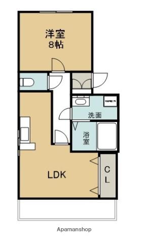 ツチヤハイツ(1LDK/1階)の間取り写真