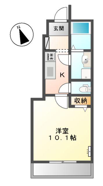 メルヴェール・大塚(1K/1階)の間取り写真
