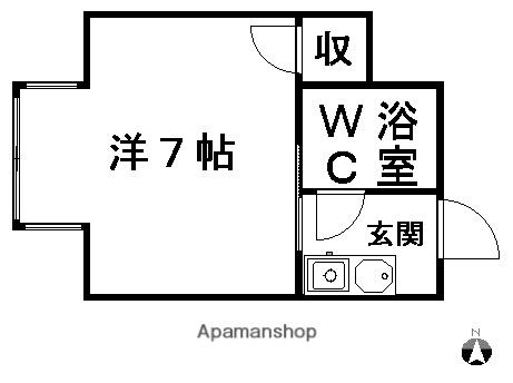 アーバンハウス東和田(1K/2階)の間取り写真