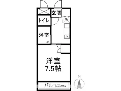 SKマンション(1K/3階)の間取り写真