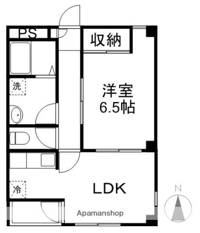 アパートメント松田南館(1LDK/1階)の間取り写真