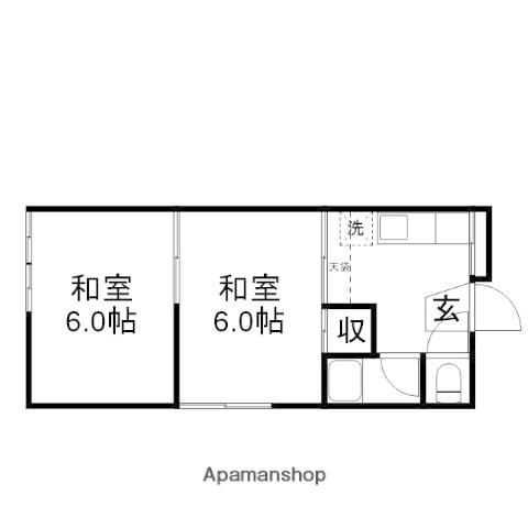 大成アパート(2K/2階)の間取り写真