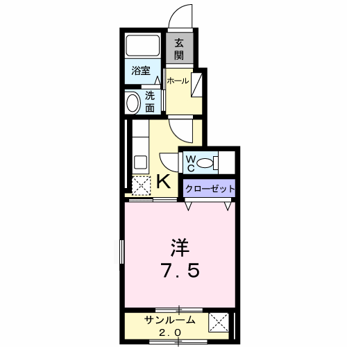 信越本線 長野駅(ＪＲ・しなの) バス乗車時間：26分 母袋バス停で下車 徒歩4分 2階建 築14年(1K/1階)の間取り写真