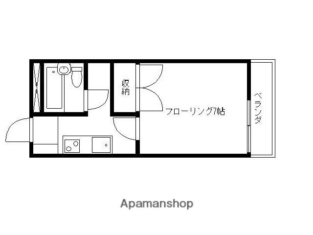 田中アパート(1K/2階)の間取り写真
