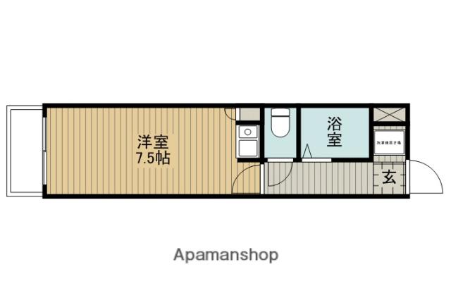 マンションアマゴイ荘(ワンルーム/1階)の間取り写真