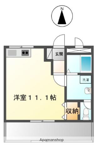 ハイツエクセル21(ワンルーム/2階)の間取り写真