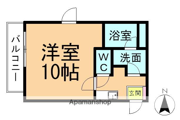 サンクチュアリOGAKI(1K/6階)の間取り写真