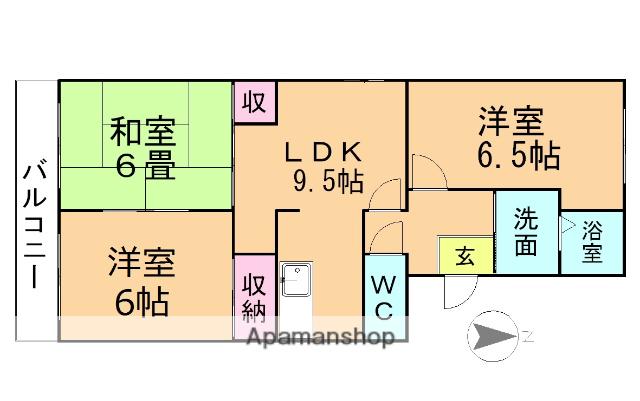 プレミール花岡(3LDK/3階)の間取り写真