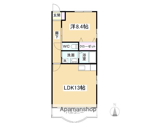 RIVERSIDEVILLEGE(1LDK/3階)の間取り写真