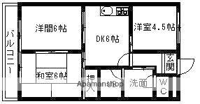 アルシオネ近藤(3DK/1階)の間取り写真