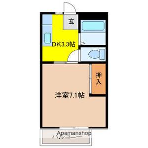 パナハイツ大島 A棟(1K/1階)の間取り写真