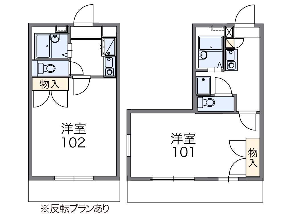 レオパレスオーシャン(1K/2階)の間取り写真