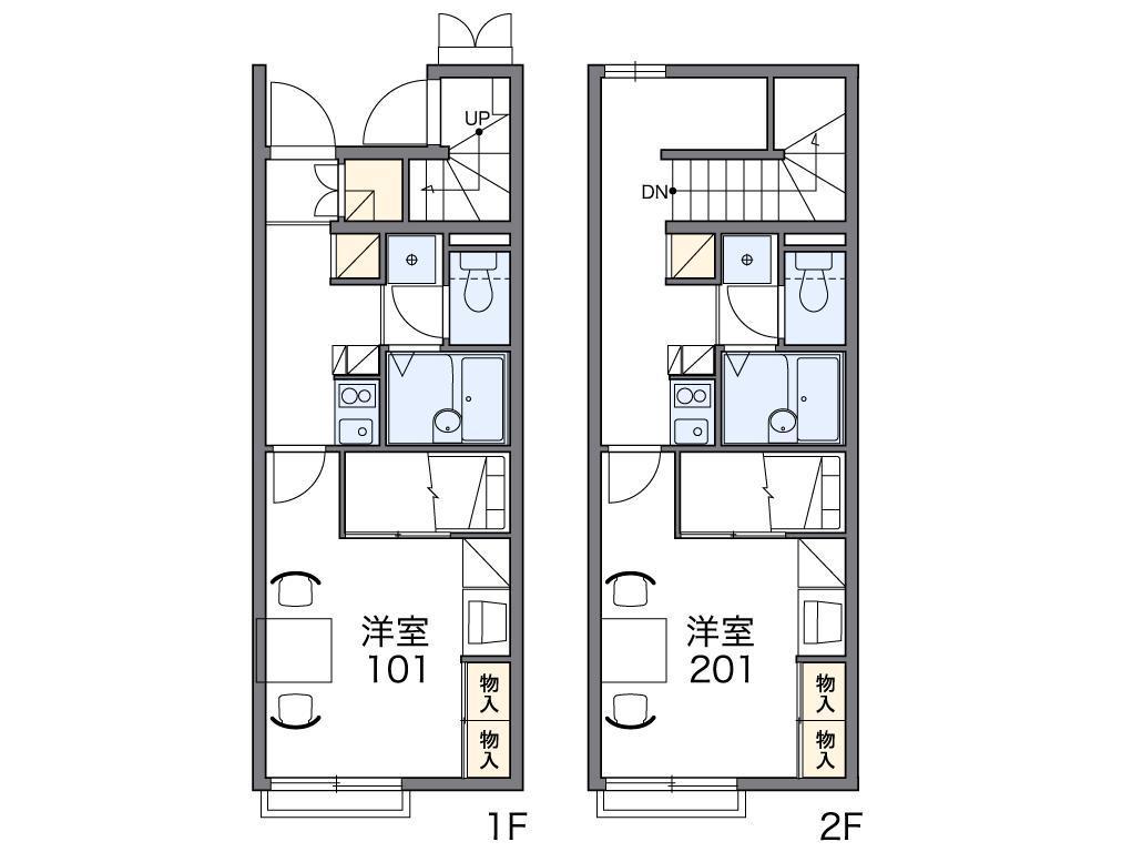 レオパレスラピスライトⅡ(1K/2階)の間取り写真