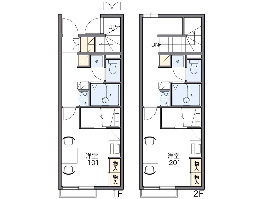 レオパレスシャルマン雅(1K/1階)の間取り写真
