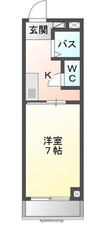 アビタシオン シバハラ(1K/3階)の間取り写真