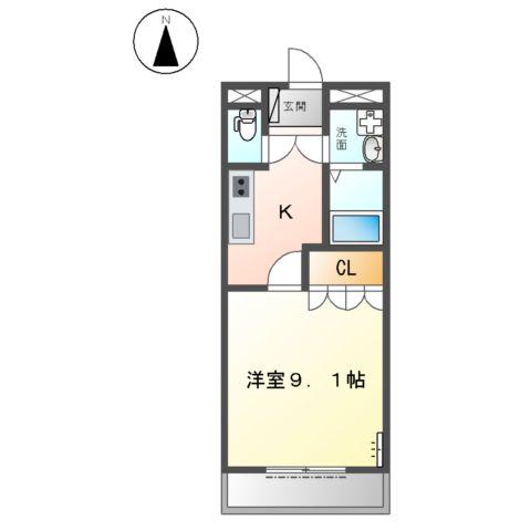 ボア ソルテ(1K/2階)の間取り写真