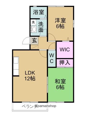 セジュール石井(2LDK/2階)の間取り写真