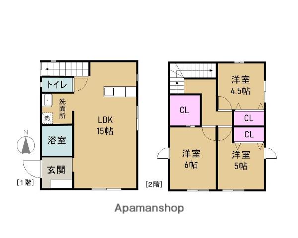 養老鉄道 美濃本郷駅 徒歩5分 2階建 築14年(3LDK)の間取り写真
