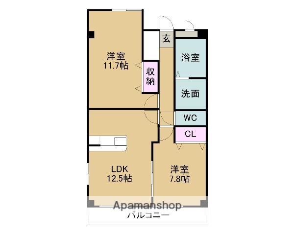 パストラルK(2LDK/3階)の間取り写真