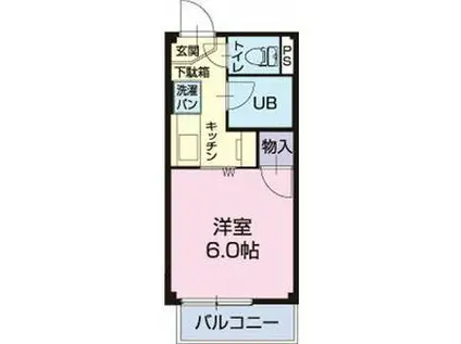 福寿マンション(1K/2階)の間取り写真