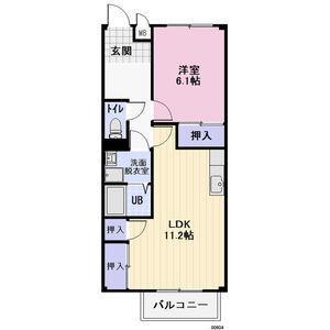 サープラス和(1LDK/1階)の間取り写真